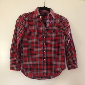 Ralph Lauren, Size S Boys (8)Red/White/Blue Plaid Shirt